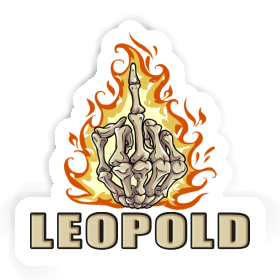 Sticker Leopold Middlefinger Image