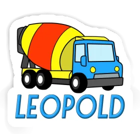 Autocollant Leopold Camion malaxeur Image