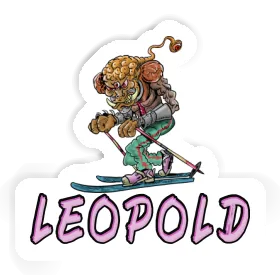 Skier Sticker Leopold Image