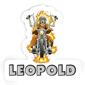 Sticker Motorcycle Rider Leopold Image