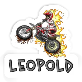 Motocross Rider Sticker Leopold Image