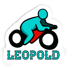 Motocycliste Autocollant Leopold Image