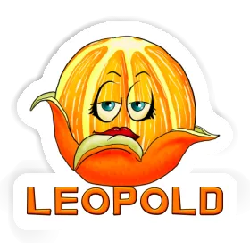 Orange Sticker Leopold Image