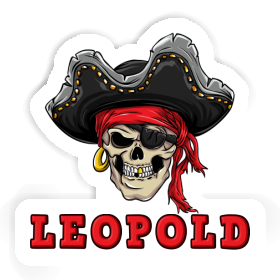 Aufkleber Leopold Piratenschädel Image