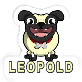 Leopold Sticker Pug Image