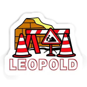 Sticker Road Construction Leopold Image