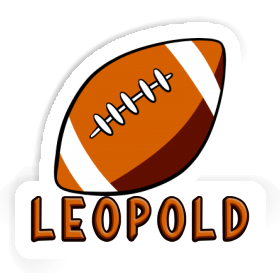 Sticker Leopold Rugby Ball Image