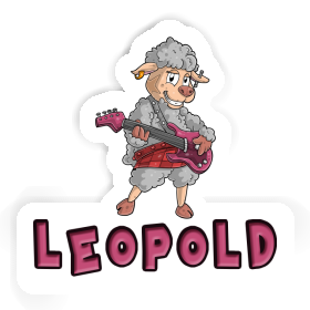 Sticker Leopold Guitarist Image