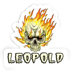 Sticker Skull Leopold Image