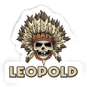 Autocollant Tête de mort Leopold Image