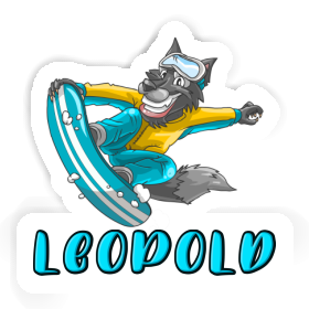 Snowboarder Sticker Leopold Image