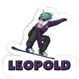 Sticker Snowboarder Leopold Image