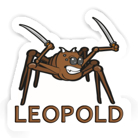 Sticker Leopold Fighting Spider Image