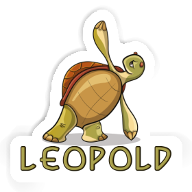 Leopold Sticker Yoga Turtle Image