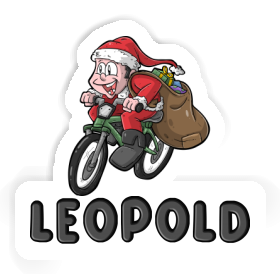 Sticker Leopold Bicycle Rider Image