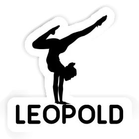 Sticker Leopold Yoga Woman Image