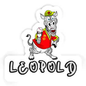 Sticker Leopold Baseball Player Image