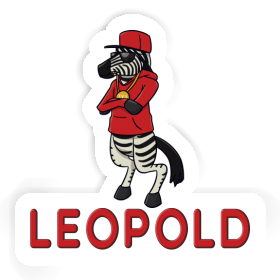 Zebra Autocollant Leopold Image