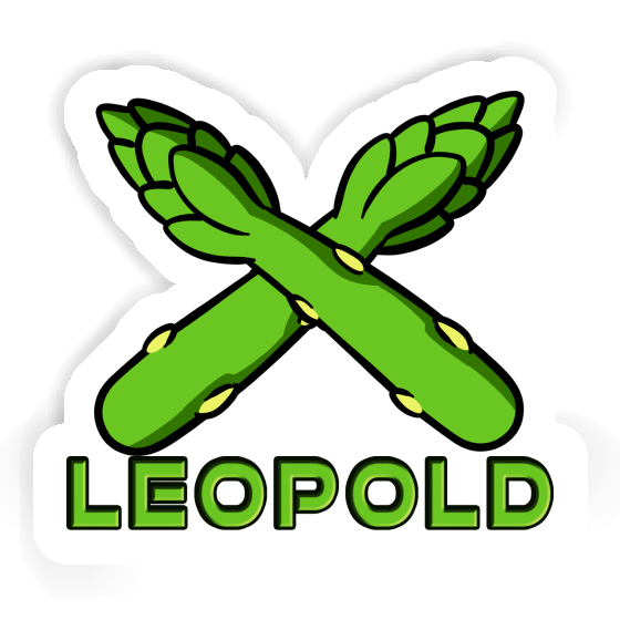 Sticker Leopold Asparagus Gift package Image