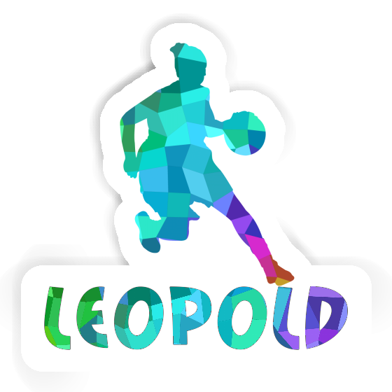 Sticker Leopold Basketballspielerin Notebook Image