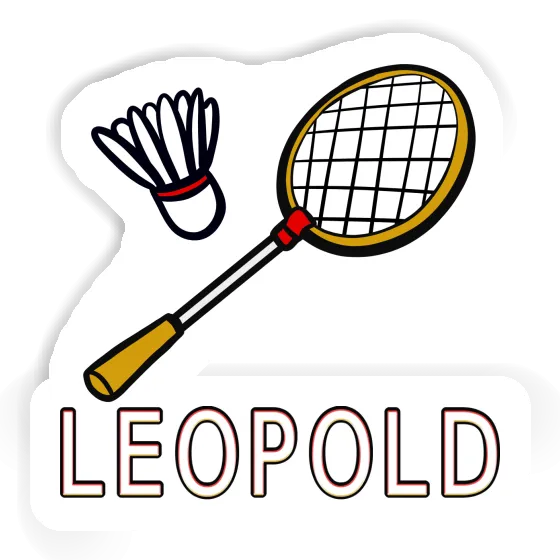 Autocollant Leopold Raquette de badminton Gift package Image