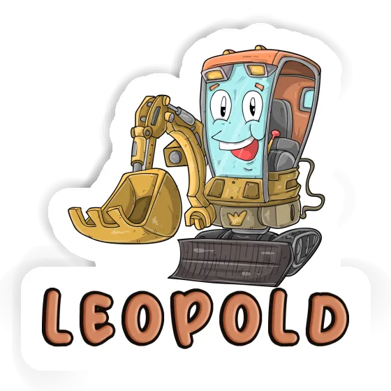 Sticker Excavator Leopold Notebook Image