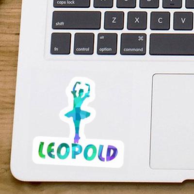 Ballerina Sticker Leopold Laptop Image