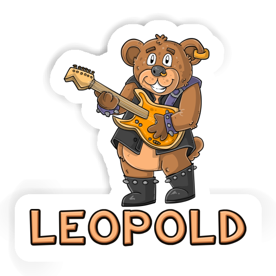 Sticker Leopold Rocker Bear Image