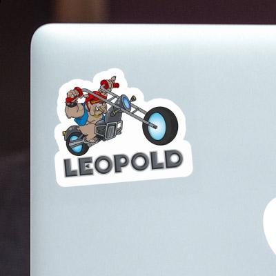 Sticker Biker Leopold Laptop Image