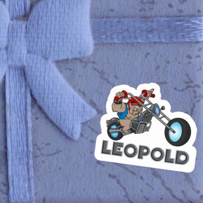 Sticker Motorradfahrer Leopold Laptop Image