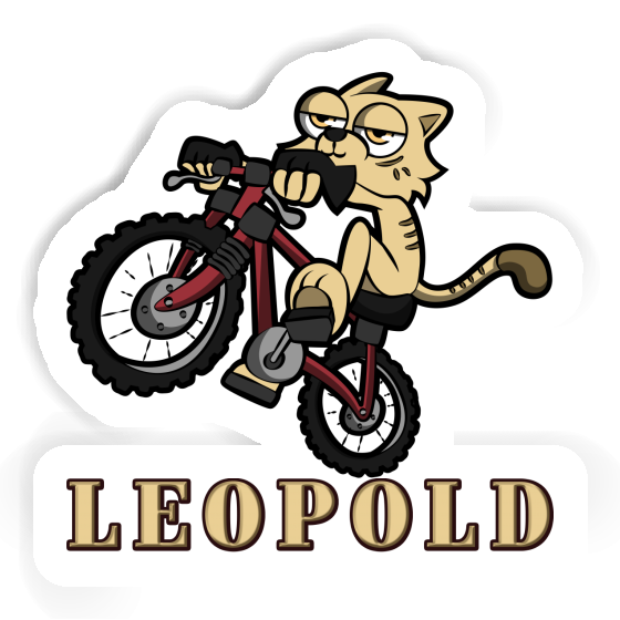 Leopold Sticker Bike Cat Image