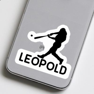 Sticker Leopold Baseball Player Image