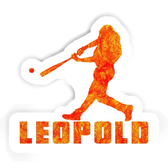 Leopold Aufkleber Baseballspieler Image