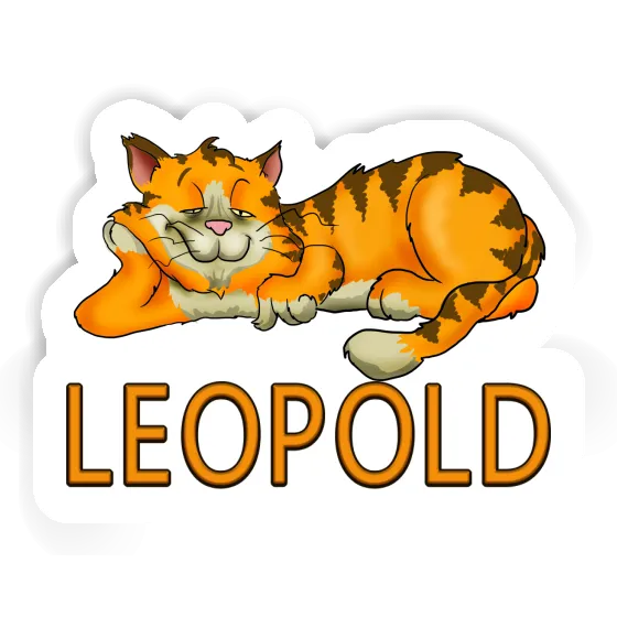 Katze Sticker Leopold Notebook Image