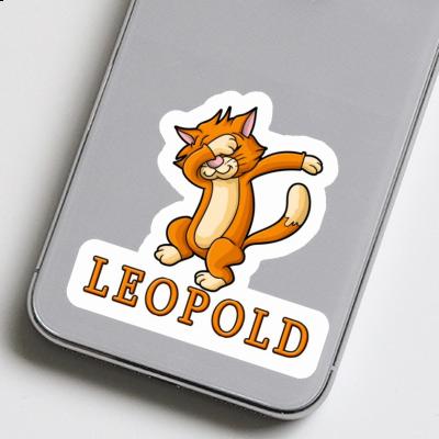 Sticker Leopold Dabbing Cat Laptop Image