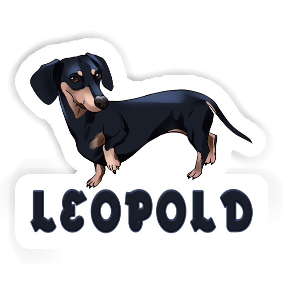 Sticker Dachshund Leopold Gift package Image