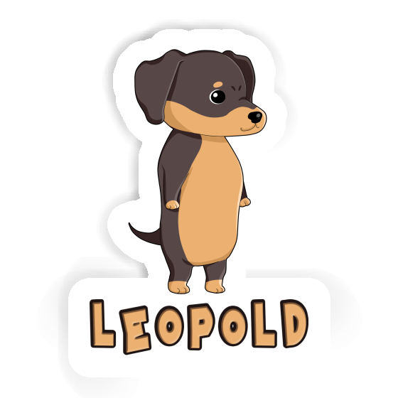 Dachshund Autocollant Leopold Gift package Image