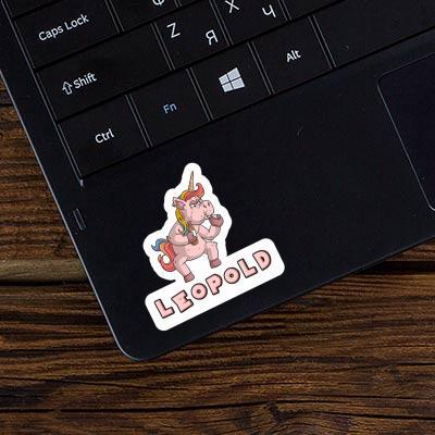 Sticker Leopold Smoking Unicorn Image