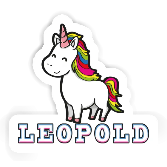 Sticker Einhorn Leopold Gift package Image