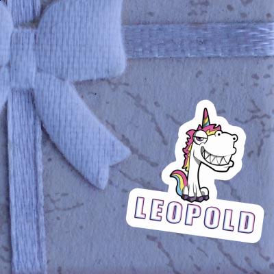 Grinning Unicorn Sticker Leopold Gift package Image