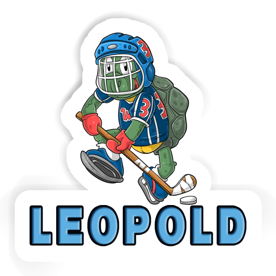 Autocollant Leopold Joueur de hockey sur glace Laptop Image