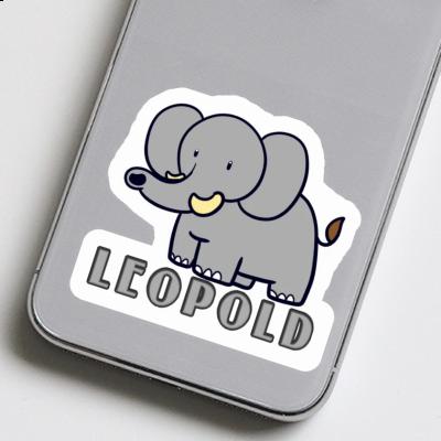 Aufkleber Elefant Leopold Laptop Image