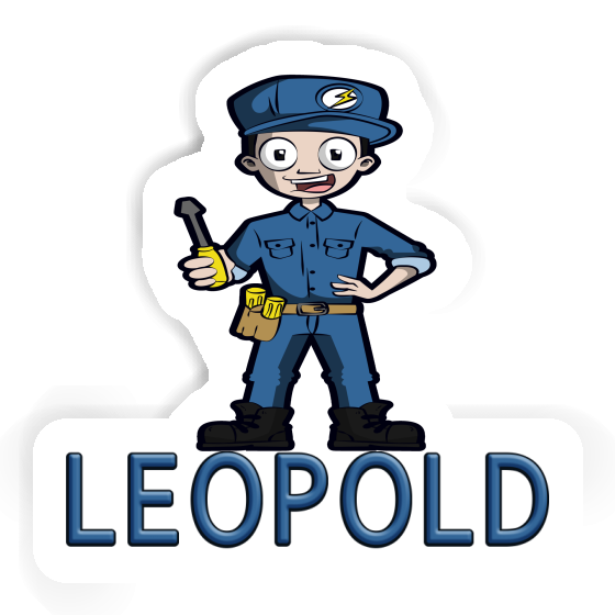 Leopold Autocollant Électricien Image