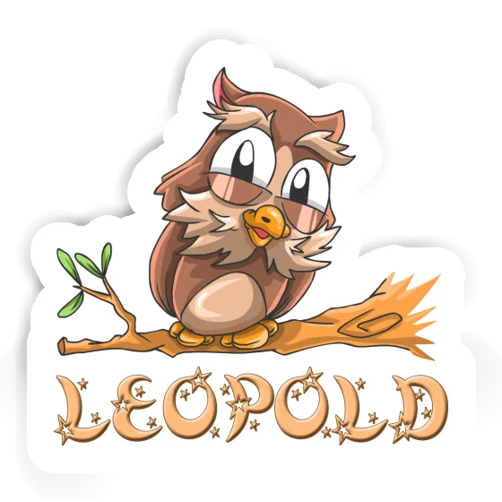 Sticker Leopold Owl Gift package Image