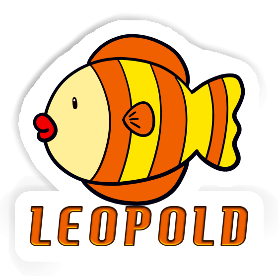 Fish Sticker Leopold Laptop Image