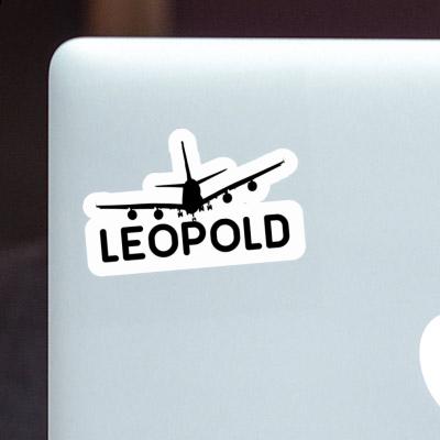 Sticker Airplane Leopold Gift package Image