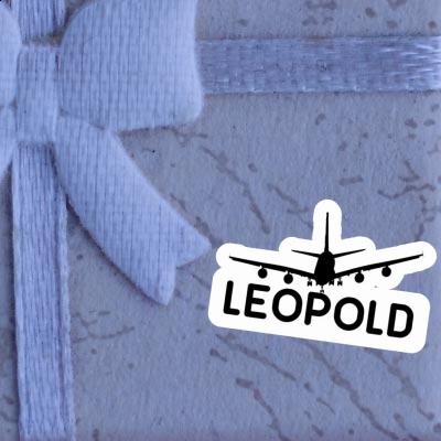 Sticker Airplane Leopold Notebook Image