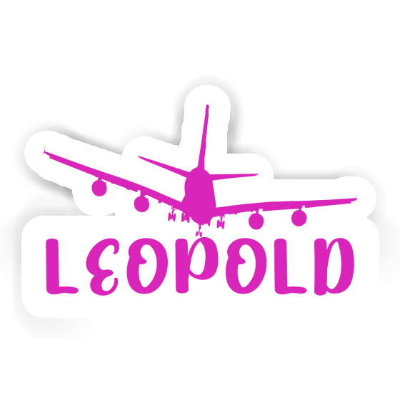 Leopold Sticker Airplane Laptop Image