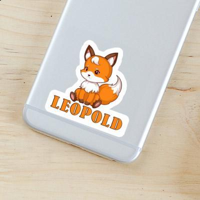 Sticker Leopold Sitting Fox Image