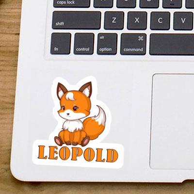 Sticker Leopold Sitting Fox Notebook Image